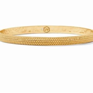 Julie Vos Gold Beaded Textured Bangle Bracelet